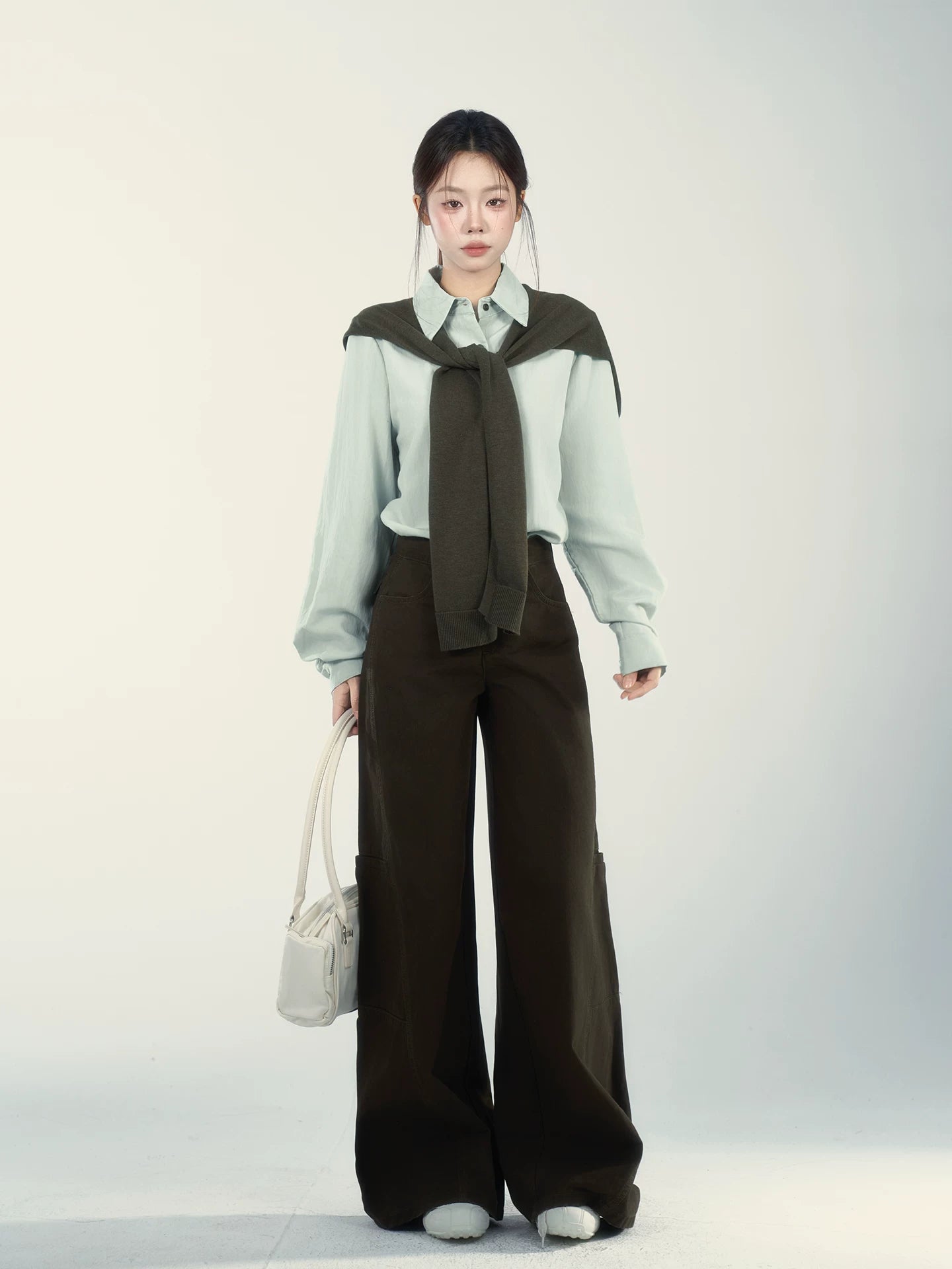 Wildberry High Waist Loose Versatile Wide Leg Casual Pants