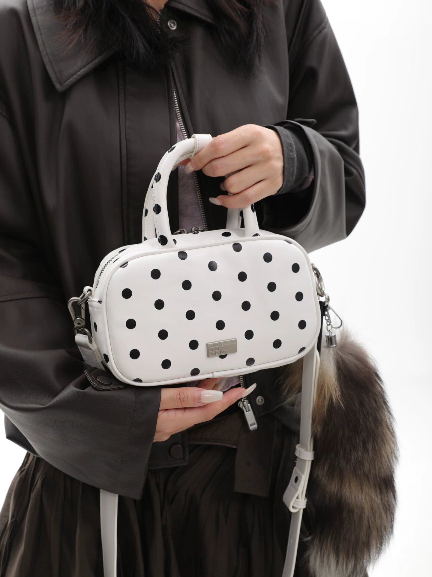 JANDRESS Polka Dot Portable Messenger Bag