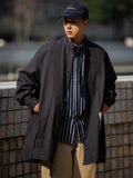 NOEARS Retro Medium and Long Single-breasted Trench Coat