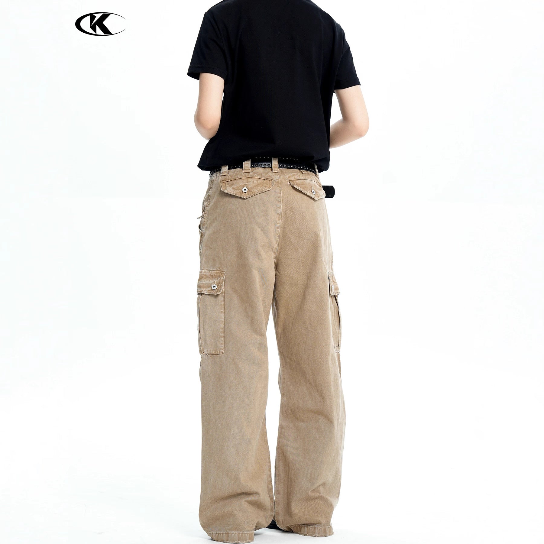 11KN Retro Old and Thin Straight Casual Pants