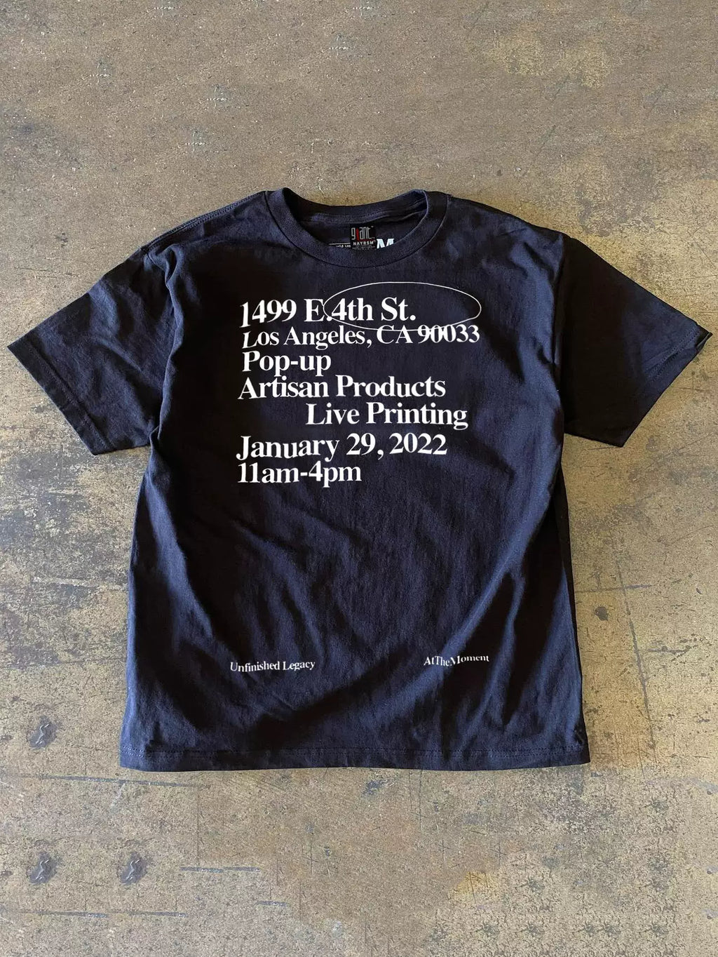 UPUPXIA Retro Letter Print Casual Tee
