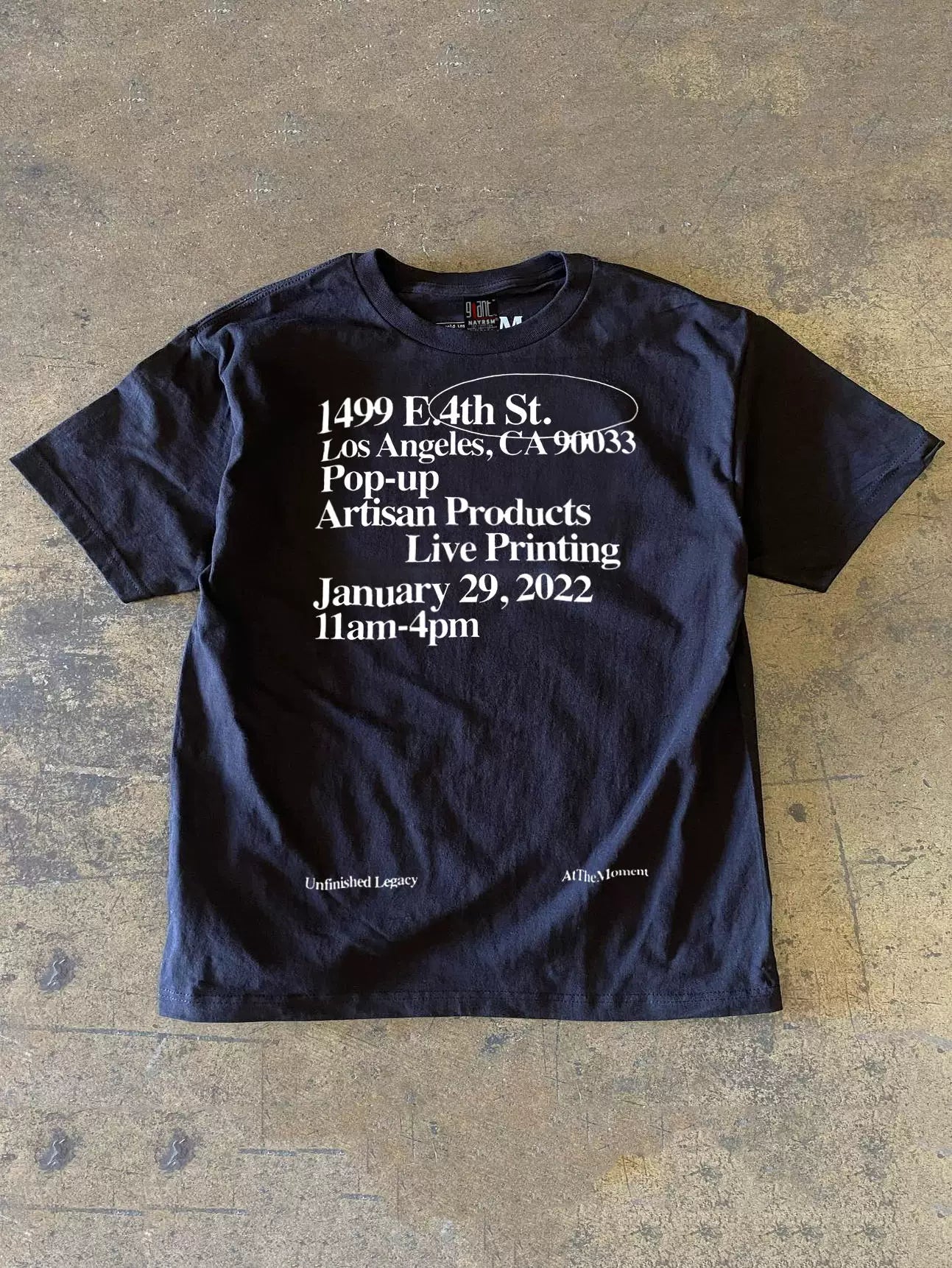UPUPXIA Retro Letter Print Casual Tee