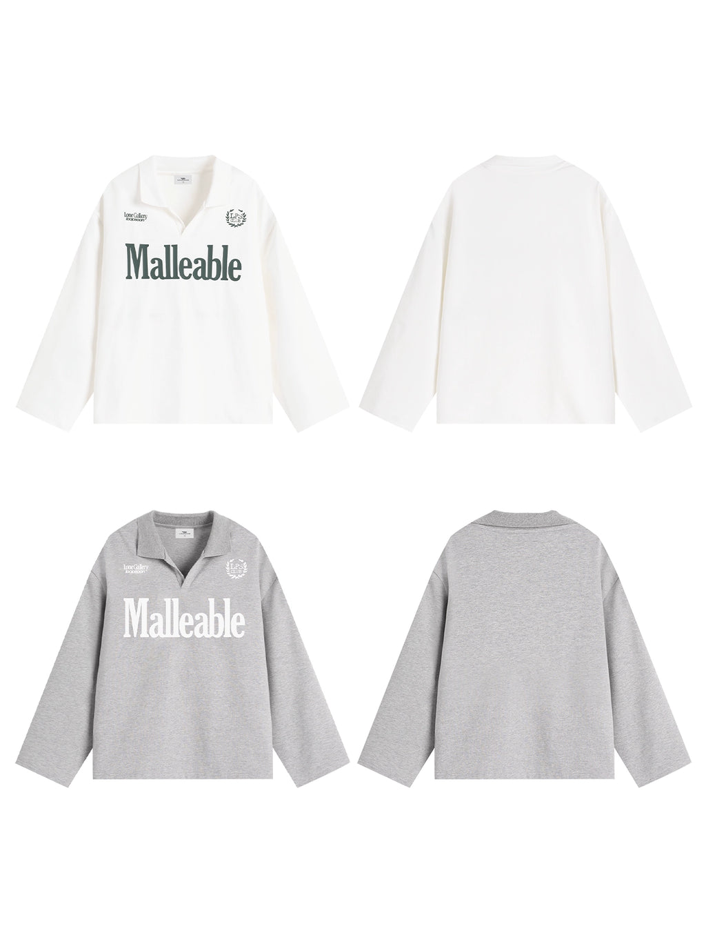Loopsoon Vintage Polo Collar Loose Casual Long Sleeve