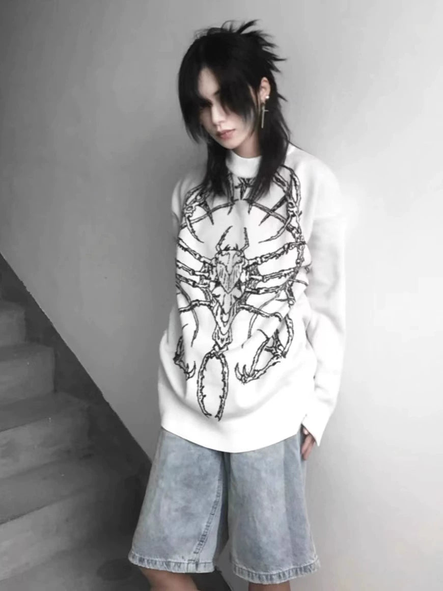 WETBODY Dark Loose Pullover Sweater