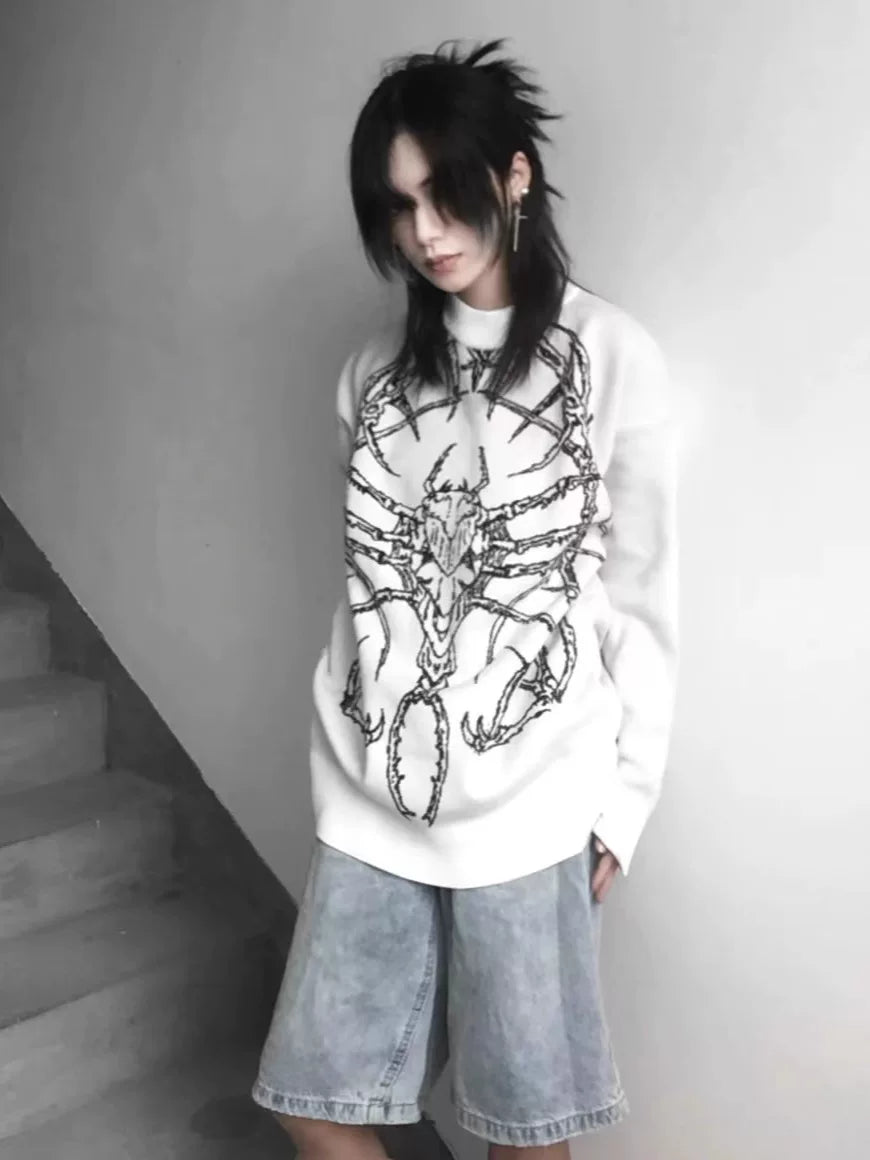 WETBODY Loose Crew Neck Casual Sweater