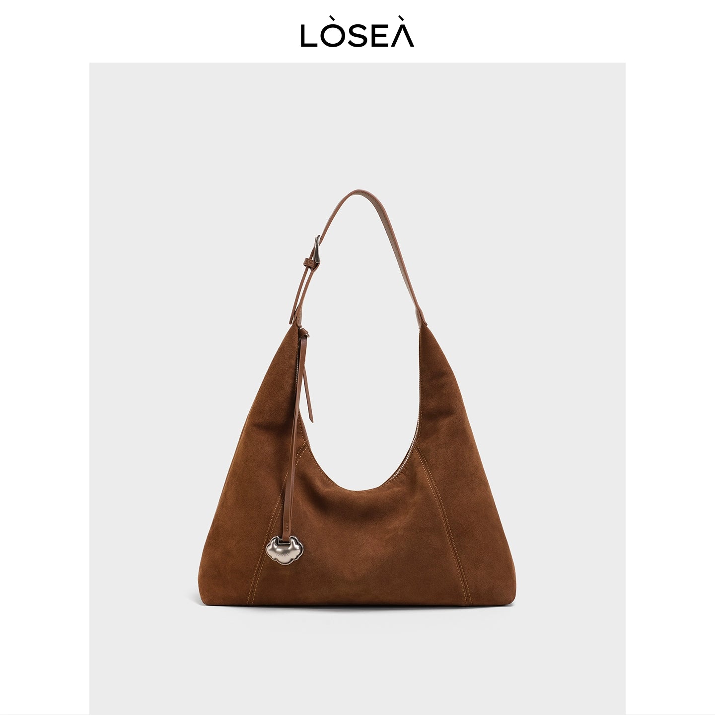 LOSEA Casual Cowhide Velvet Ruyi Armpit Bag