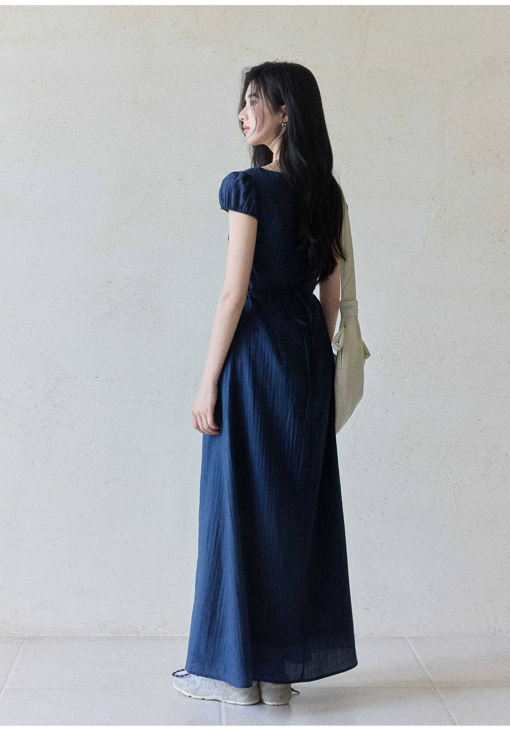 TYANG Temperament Waist Thin Striped Dress