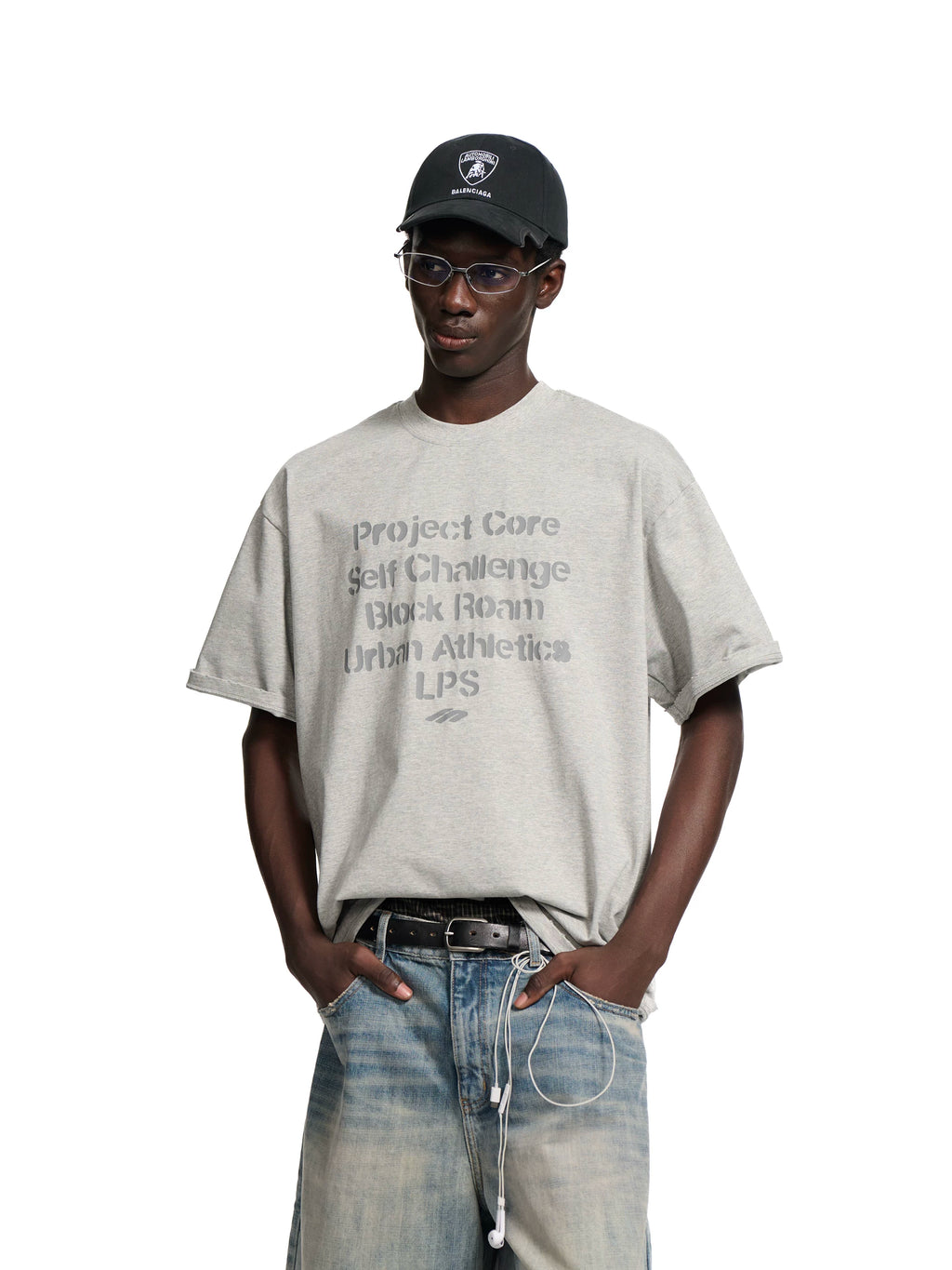 Loopsoon Letter Print Loose Casual Tee