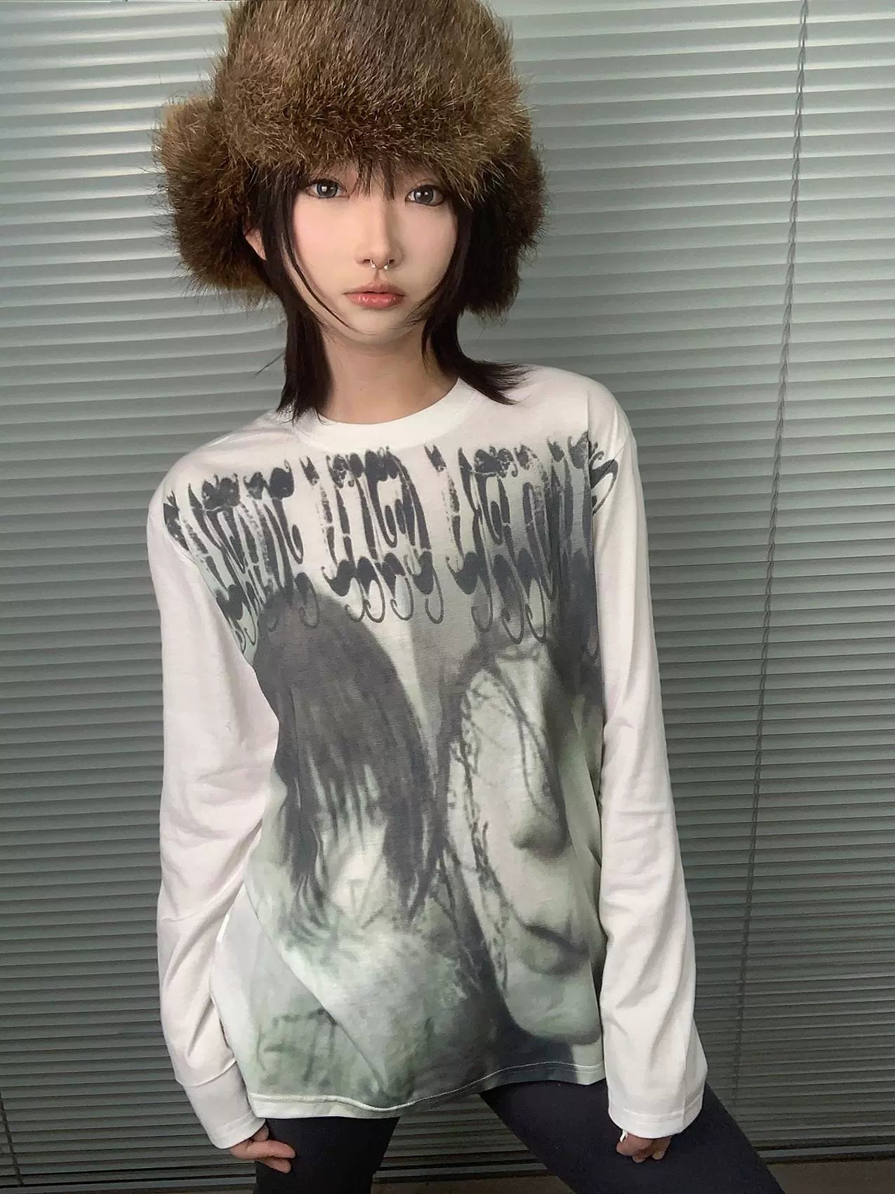 WEBBAR Original Goth Emo Cotton Long Sleeve T-shirt