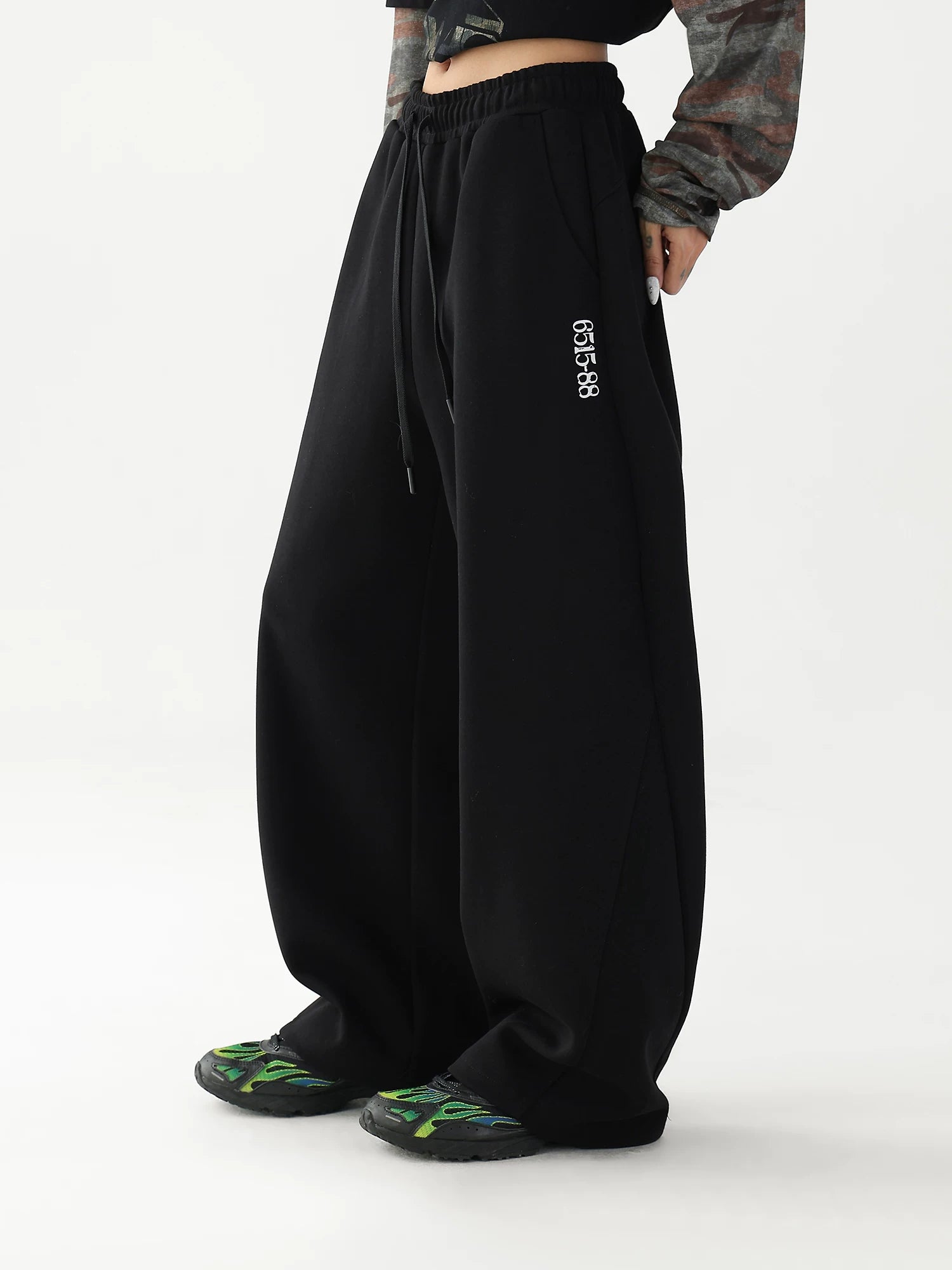 AceStudios Casual Letter Print Drawstring Sweatpants