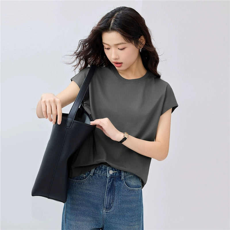 Giordano Cotton Temperament Round Neck Casual Tee