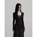 INDULGE Hollow Waist Slim Long Sleeves