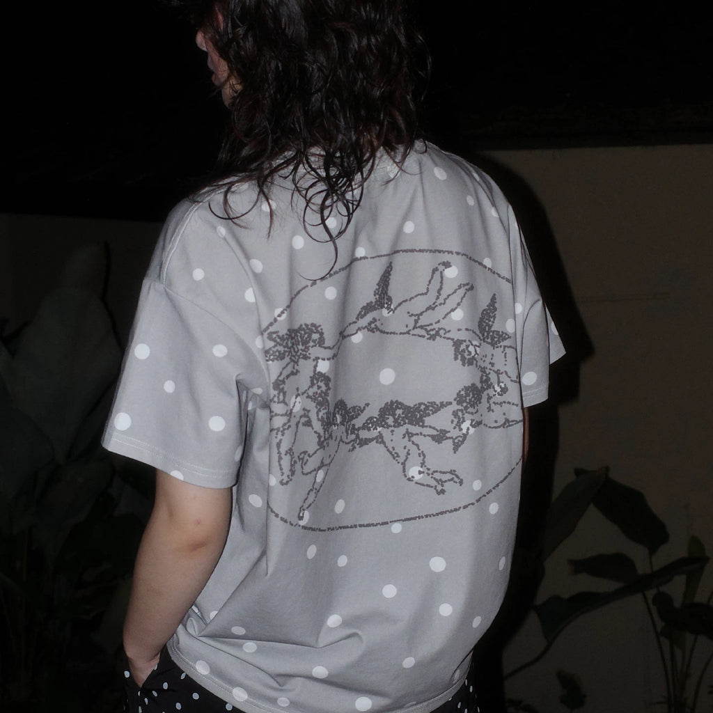 Vulcan Polka Dot Angel Letter Print Comfortable Tee