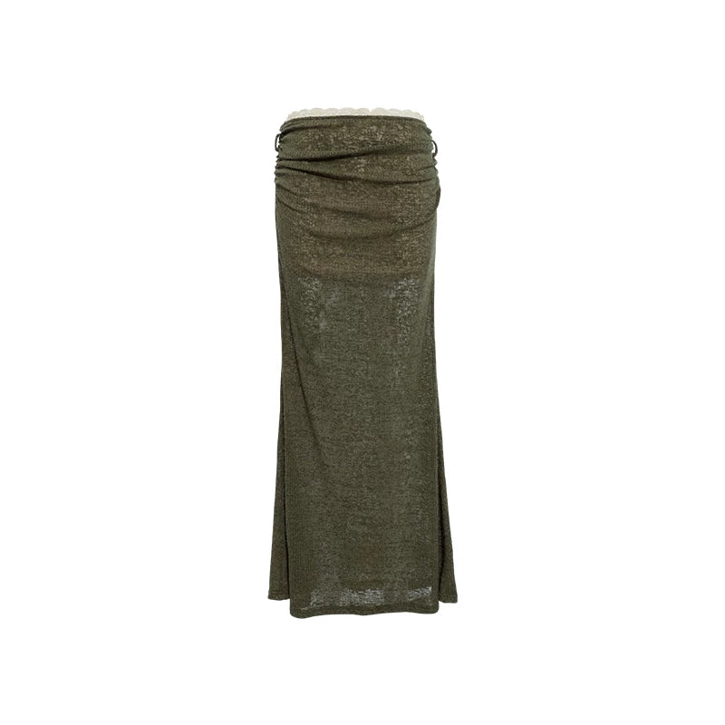 Audwyn Slim and Thin Neck Tube Top Skirt Set