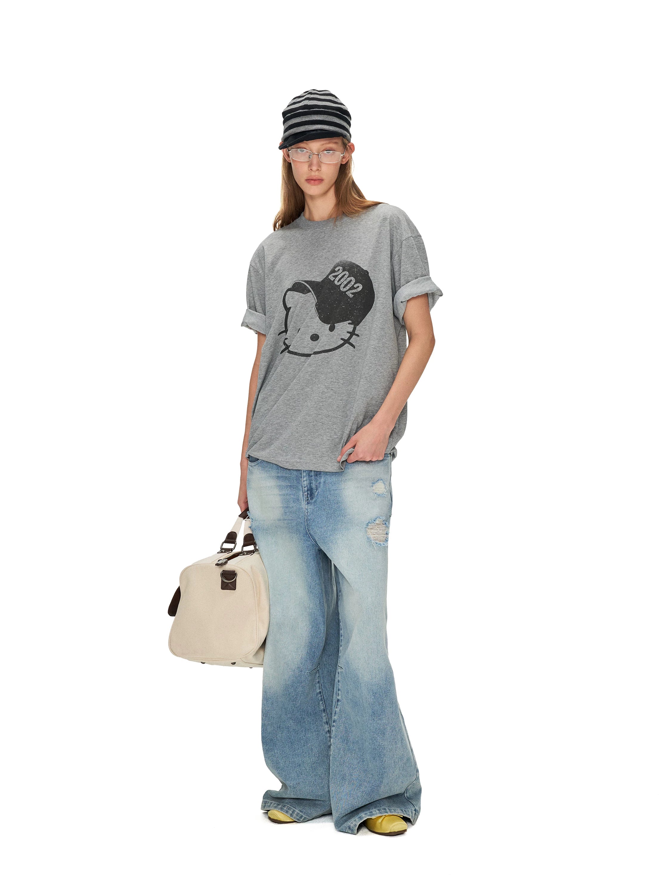 ANTERIOR LOVED Vintage Hello Kitty Loose Casual Tee