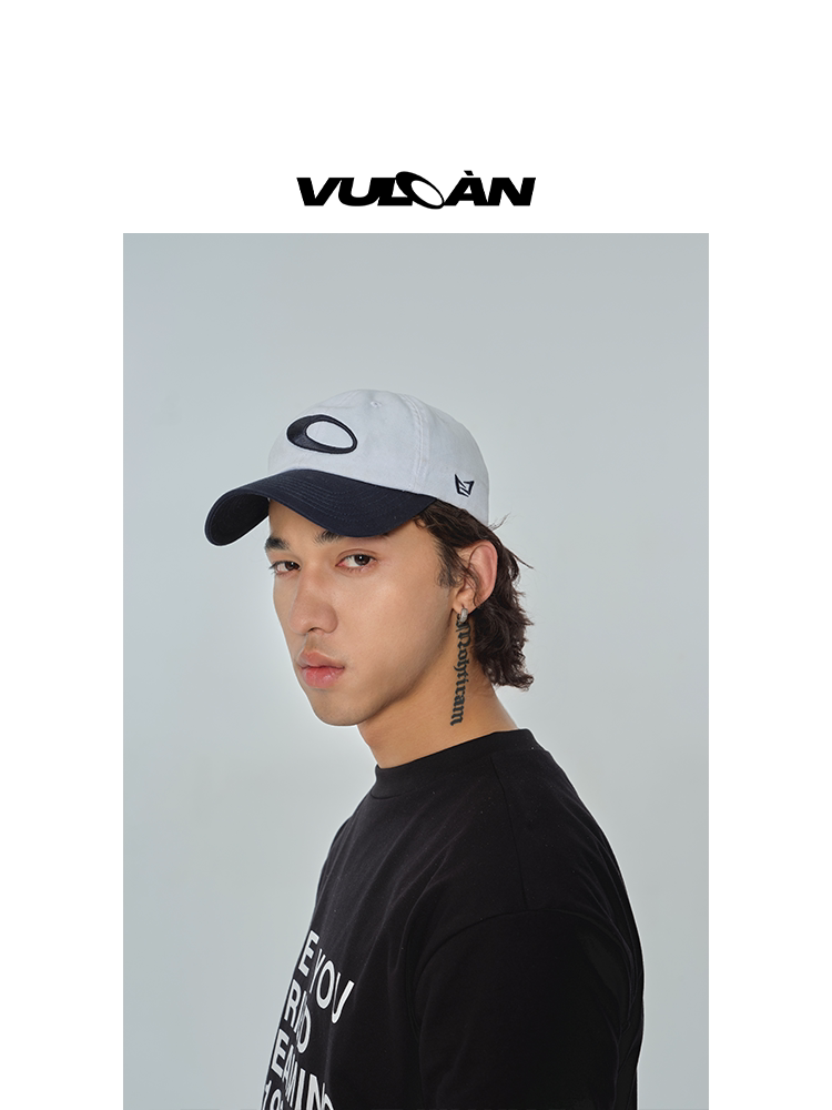 VULCAN Color Matching Letter Embroidery Contrasting Cap