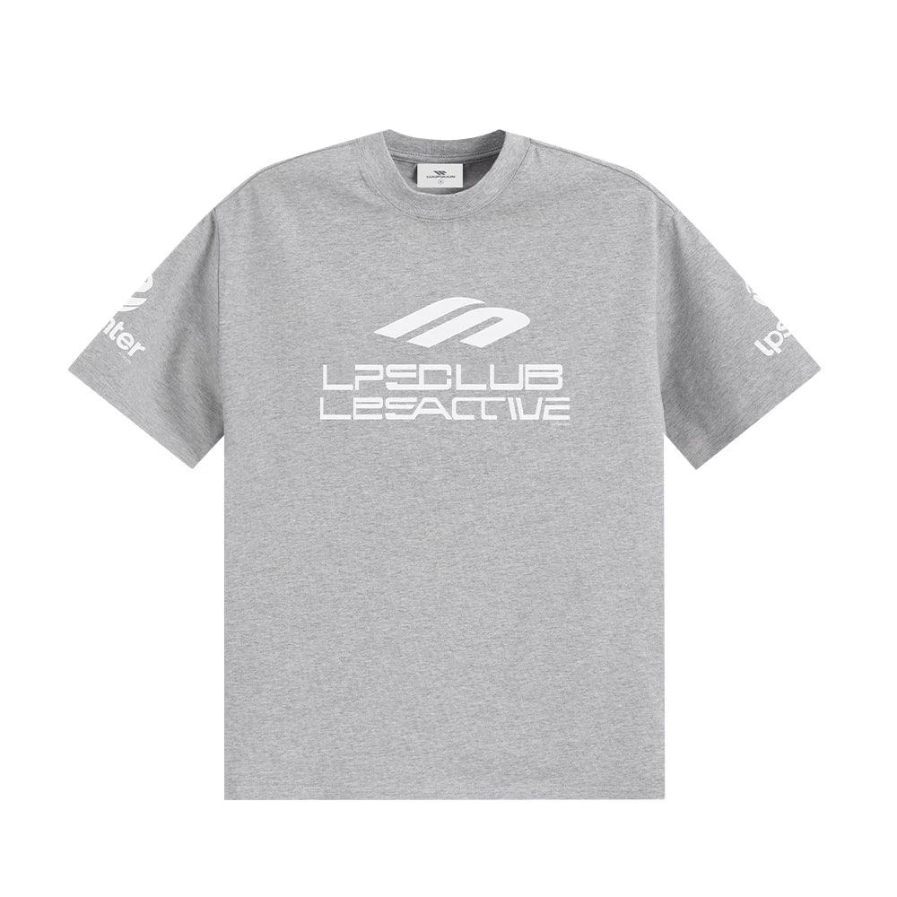 Loopsoon Racing Elements Letter Print Loose Crew Neck Tee