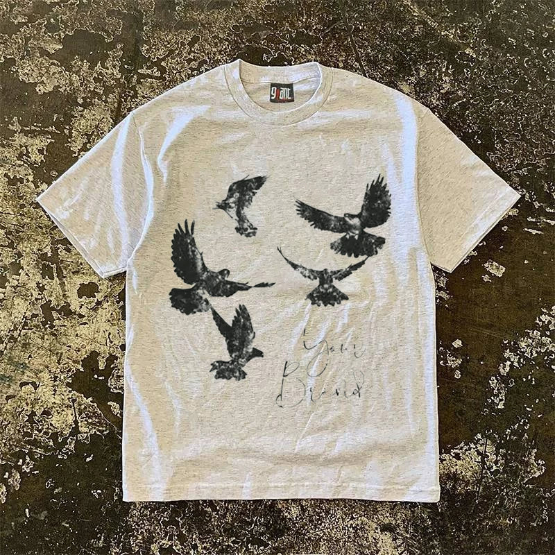 UPUPXIA Retro Casual Versatile Tee