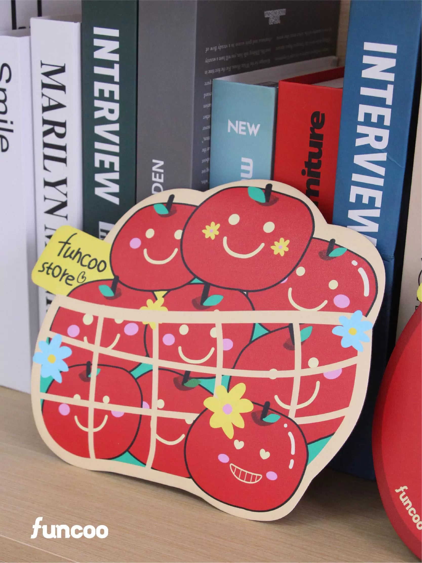 FUNCOO Non-slip Rubber Cute Apple Mouse Pad