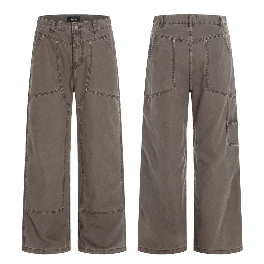 11KN Vintage Loose Versatile Wide Leg Casual Pants