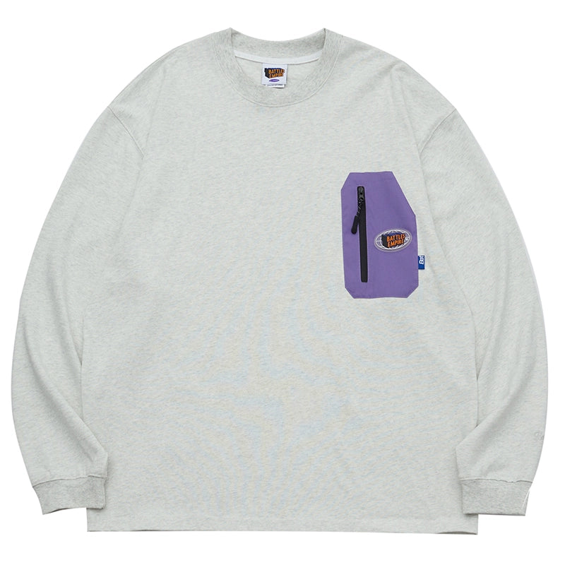 Battles Epoxy Contrast Color Casual Long Sleeve