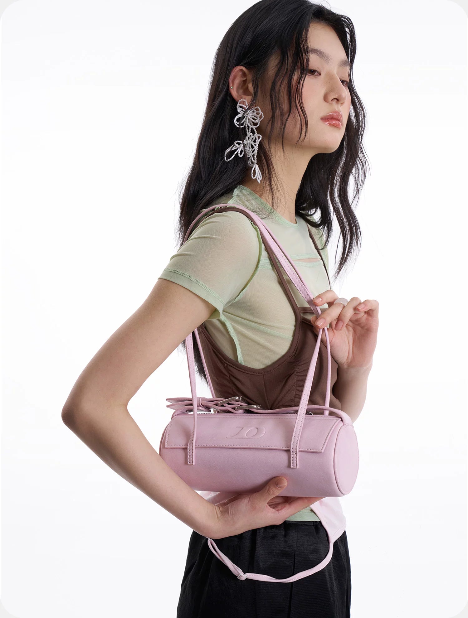 JANDRESS Belt-embellished Casual Shoulder Handbag