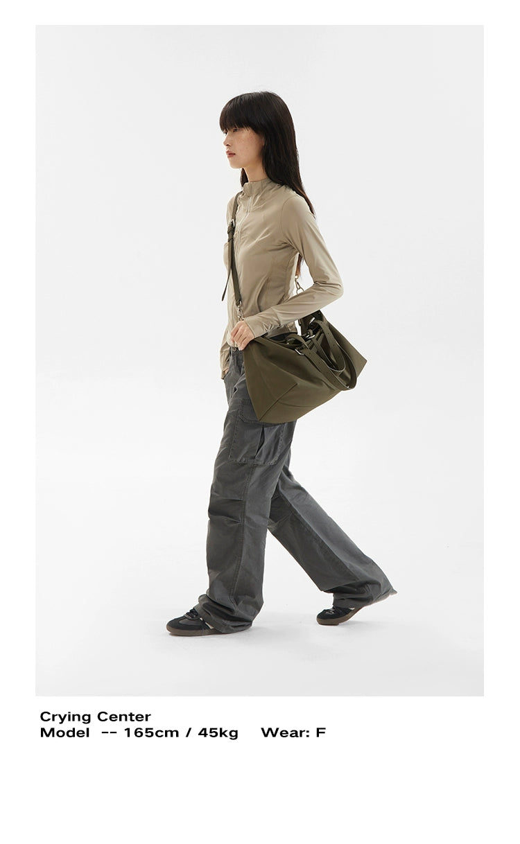 CryingCenter Textured Leather Bag Soft Textured Messenger Bag