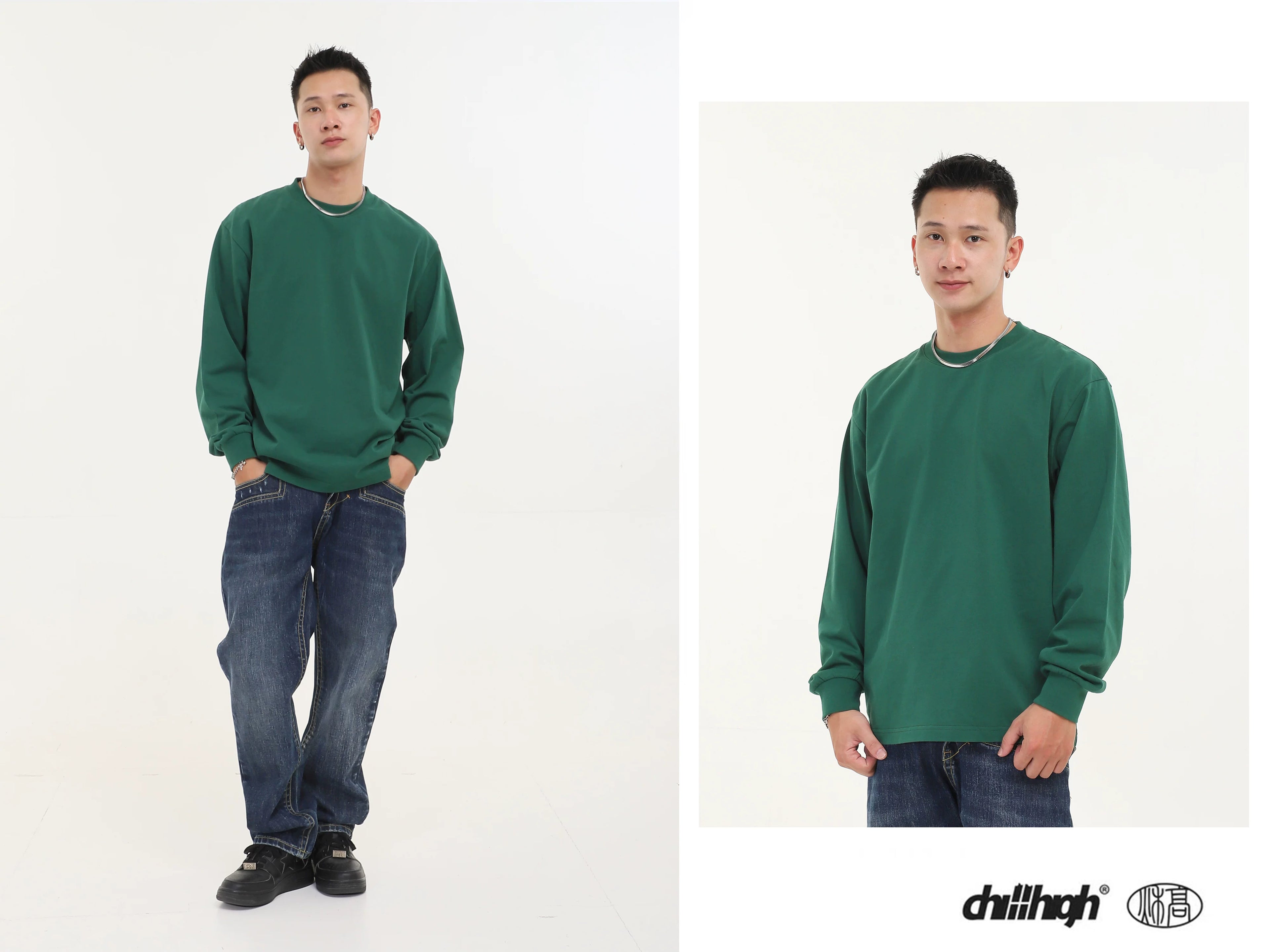 ChillHigh Vintage Crew Neck Loose Casual Long Sleeves