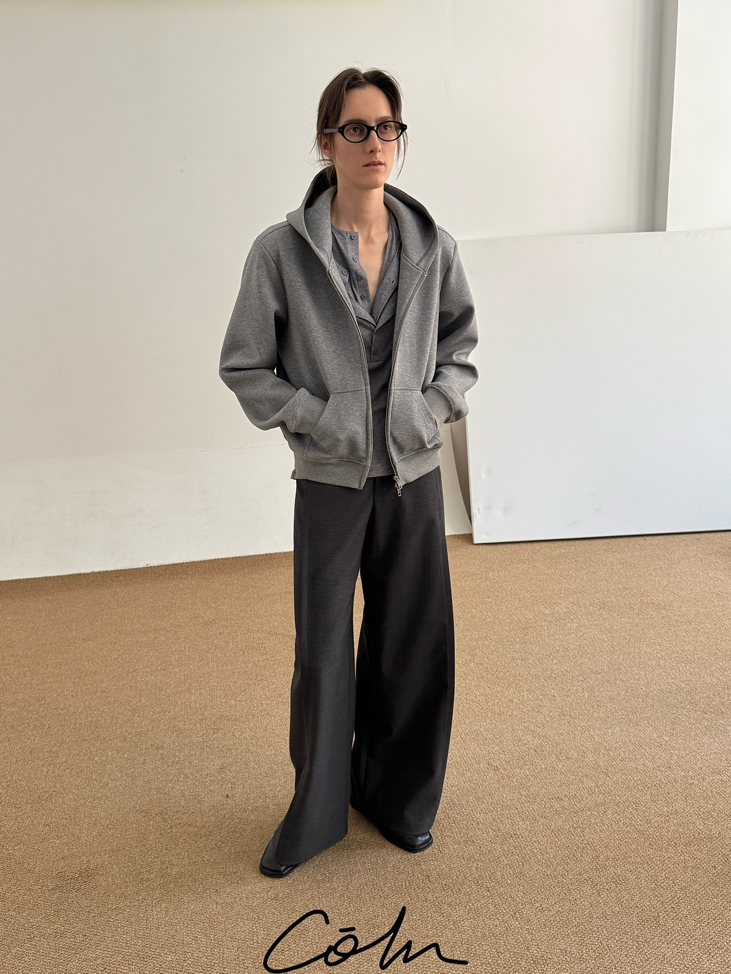 COLN Casual Versatile Zipper Sweater Jacket