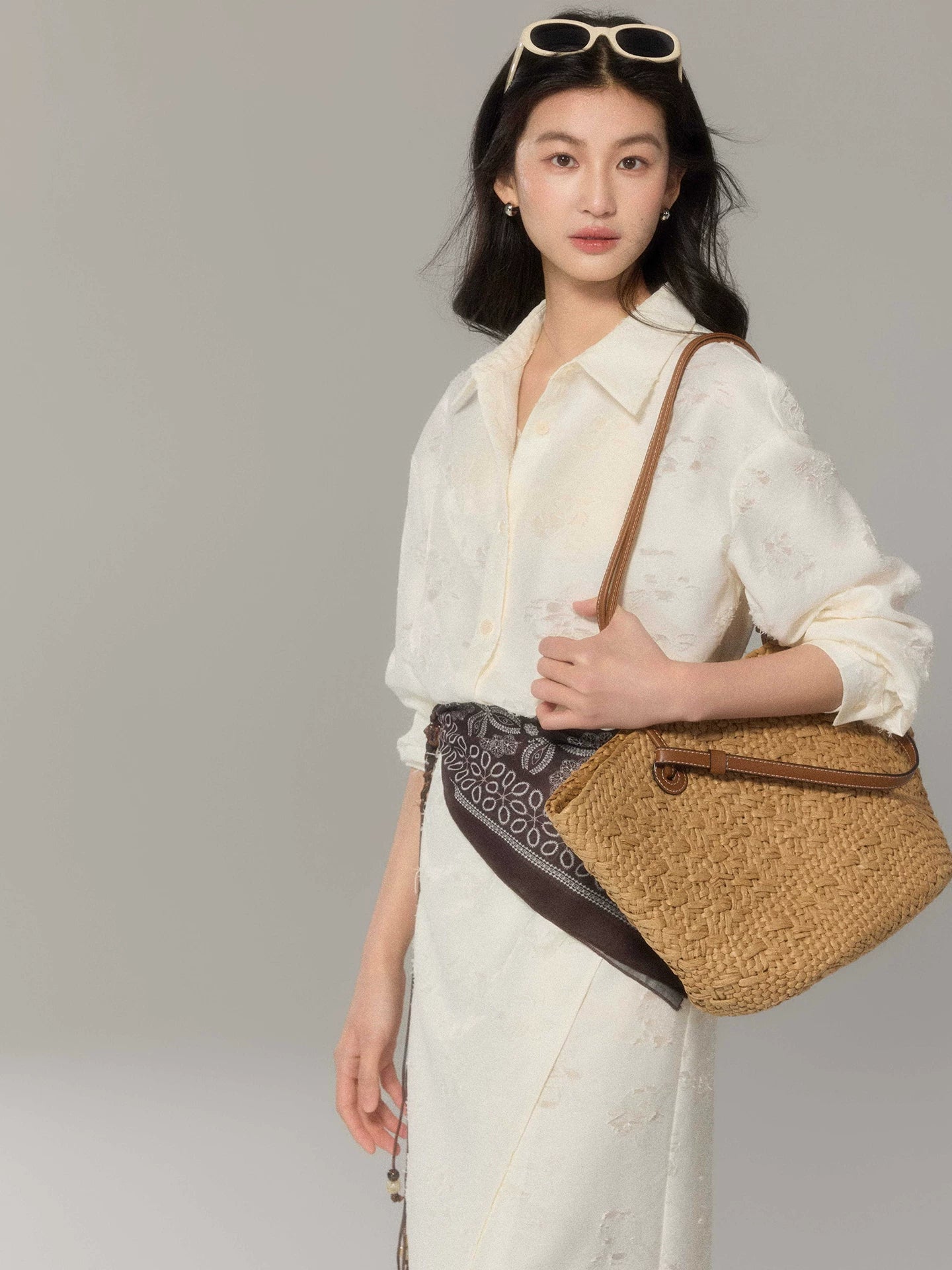 TYANG Textured Commuter Shirt Dress