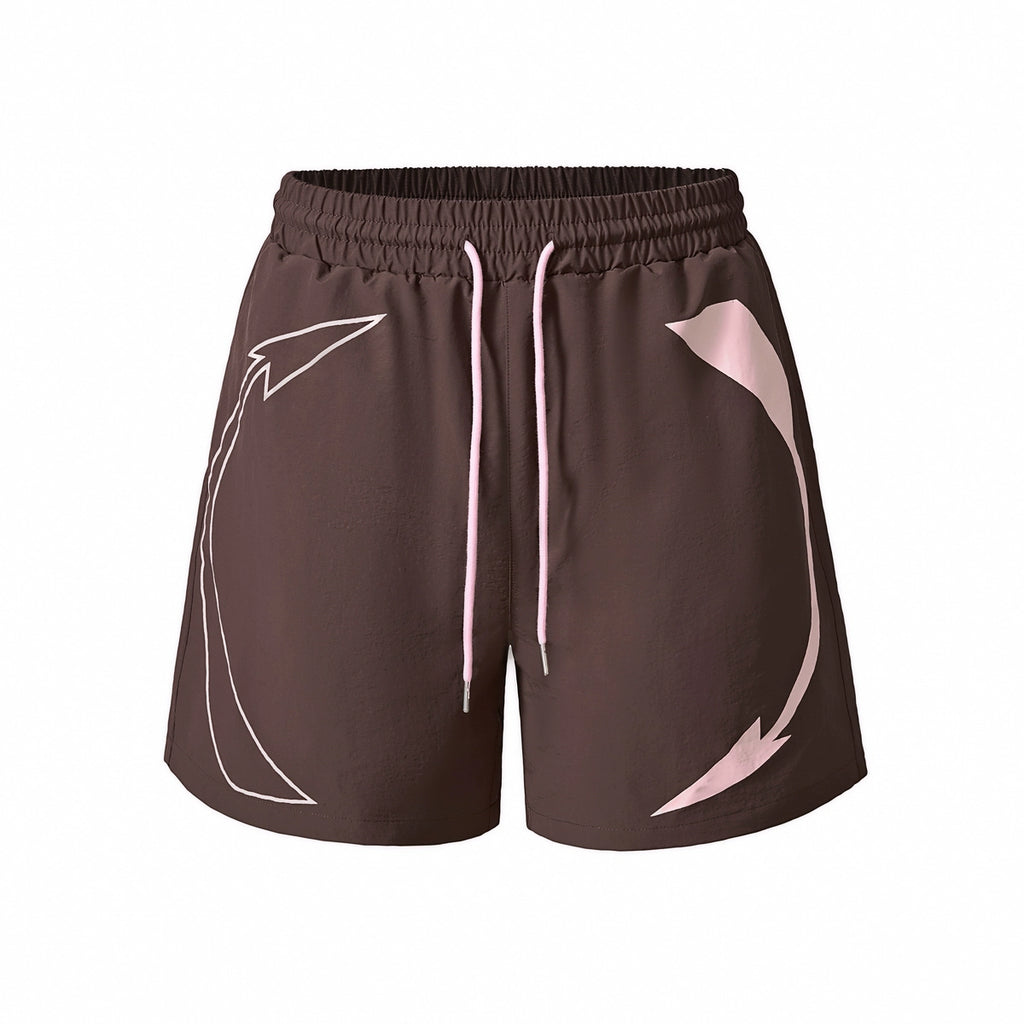 Eusoueu Vintage Niche But Knee Double Mesh Shorts
