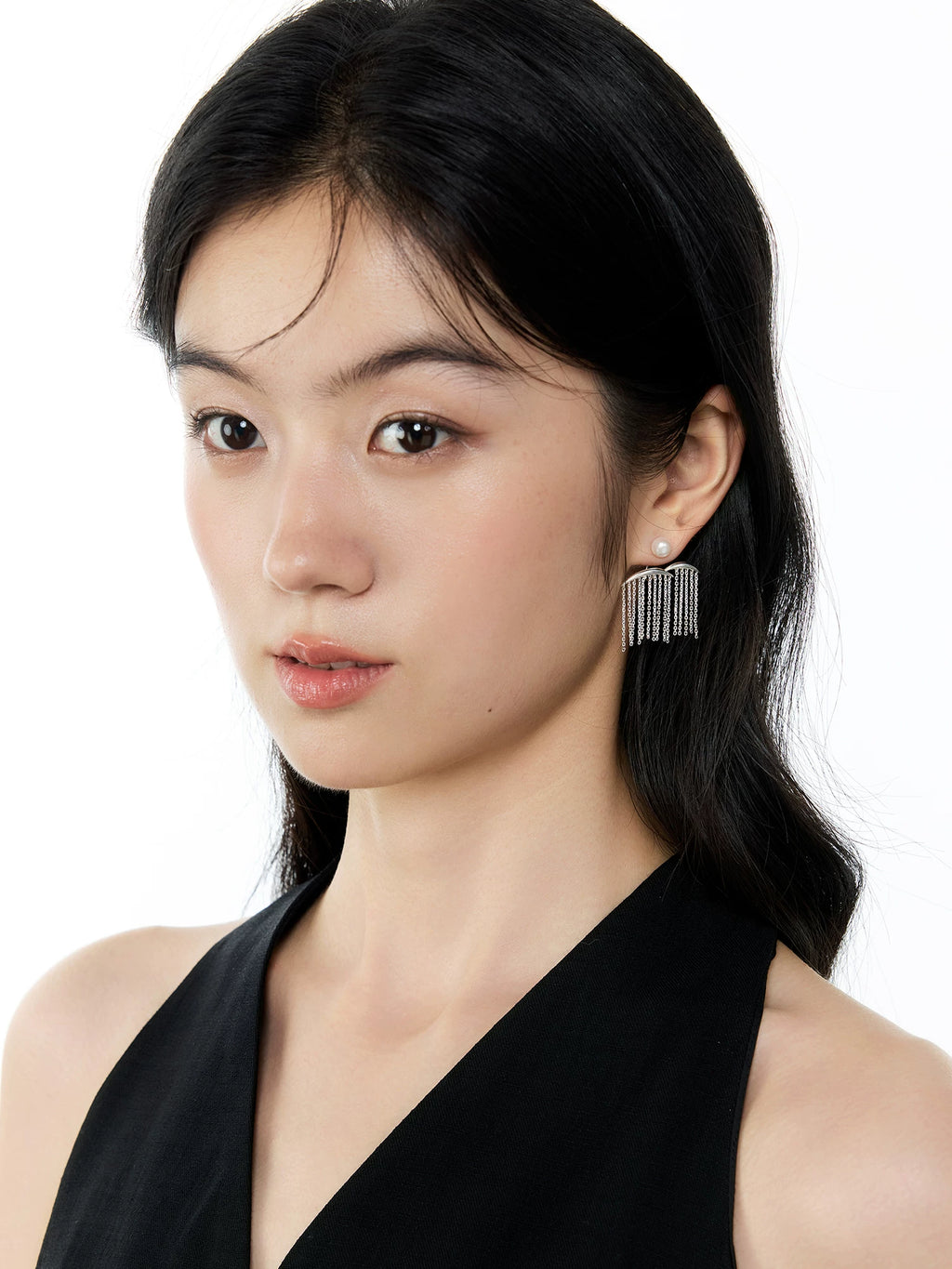 NO SOLUTION Vintage Pearl Tassel Earrings