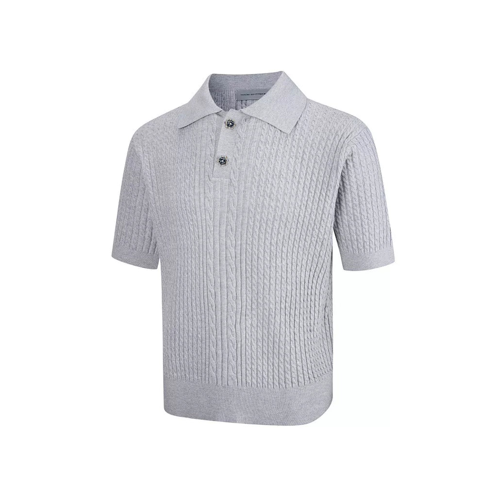 EME Knitted Relief Breathable Polo Short Sleeve