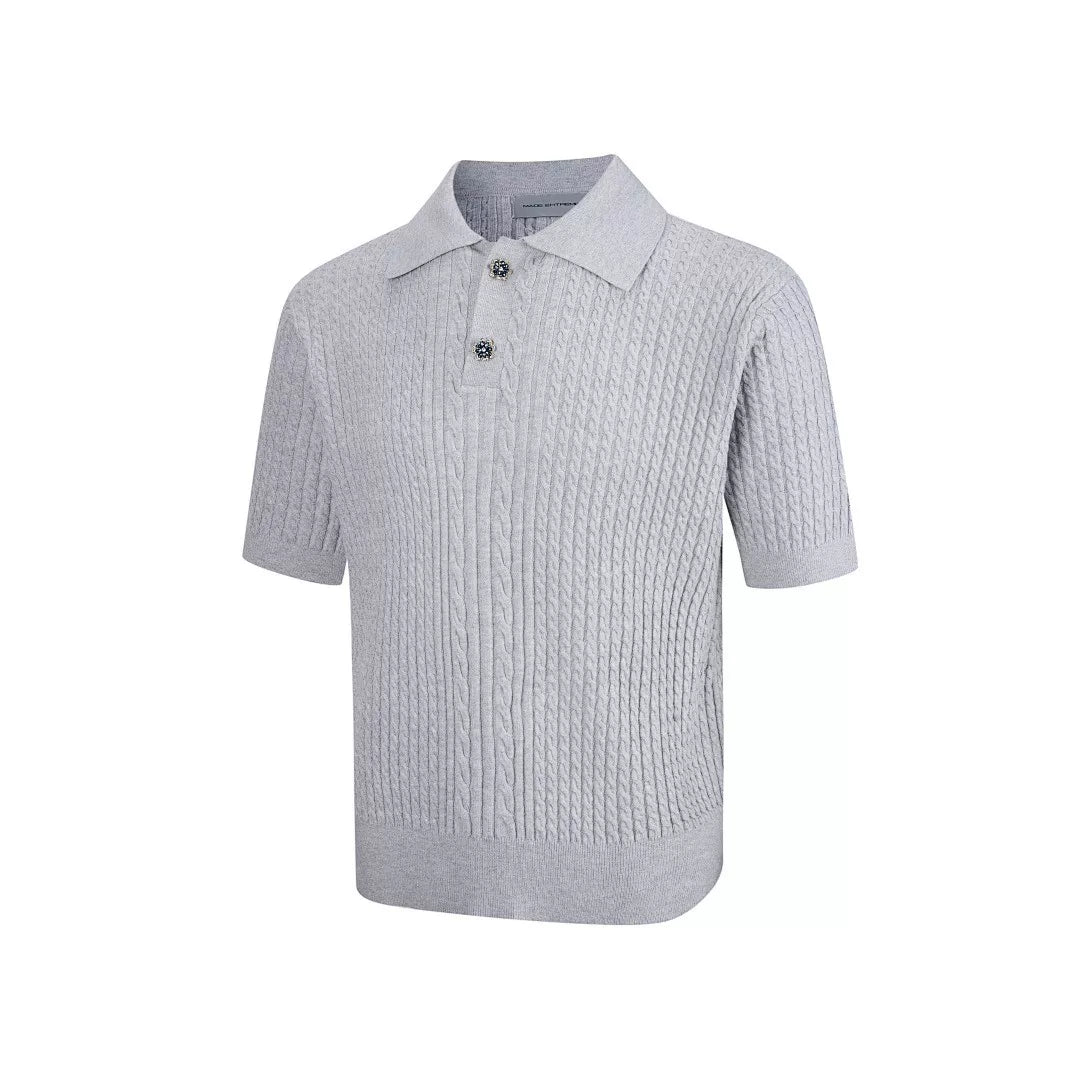 EME Knitted Relief Breathable Polo Short Sleeve