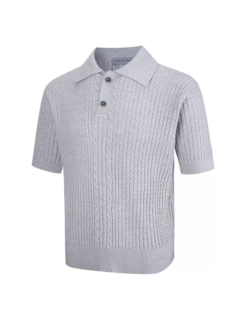 EME Knitted Relief Breathable Polo Short Sleeve