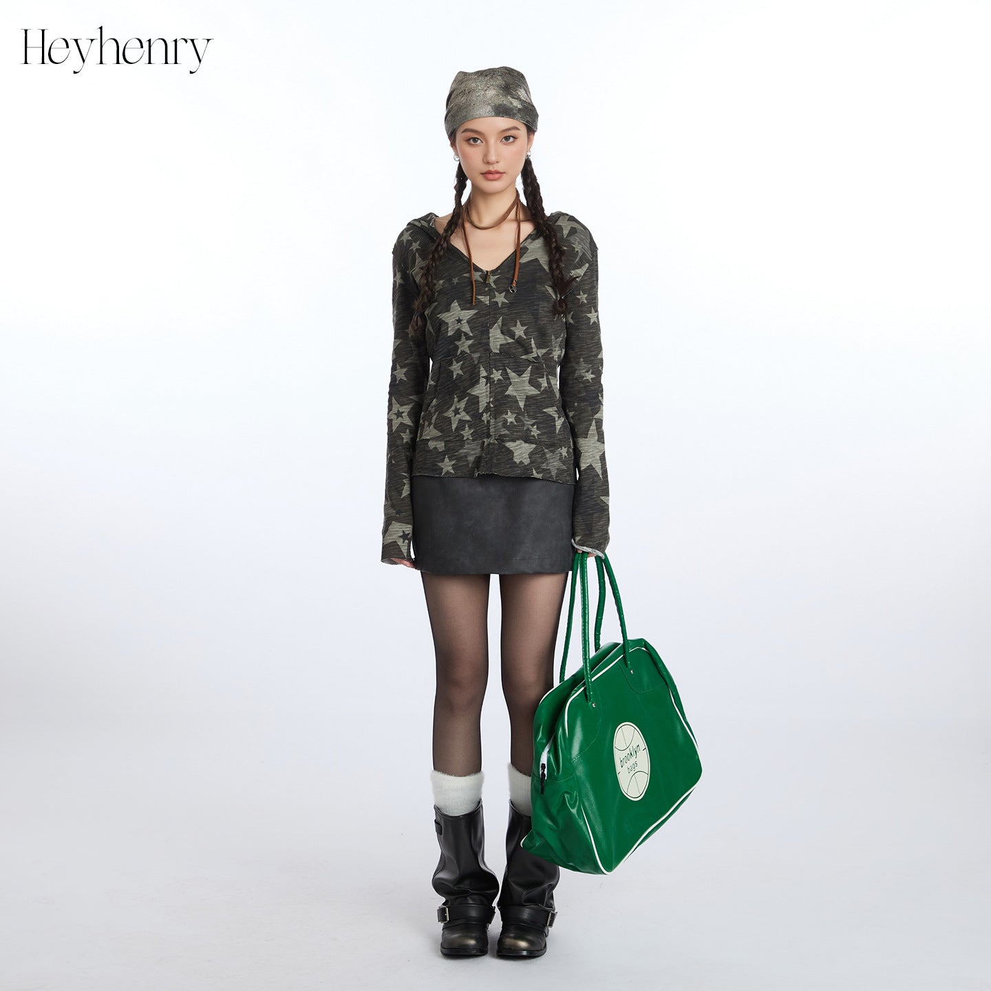 HeyHenry Star Camo Hooded Long Sleeve