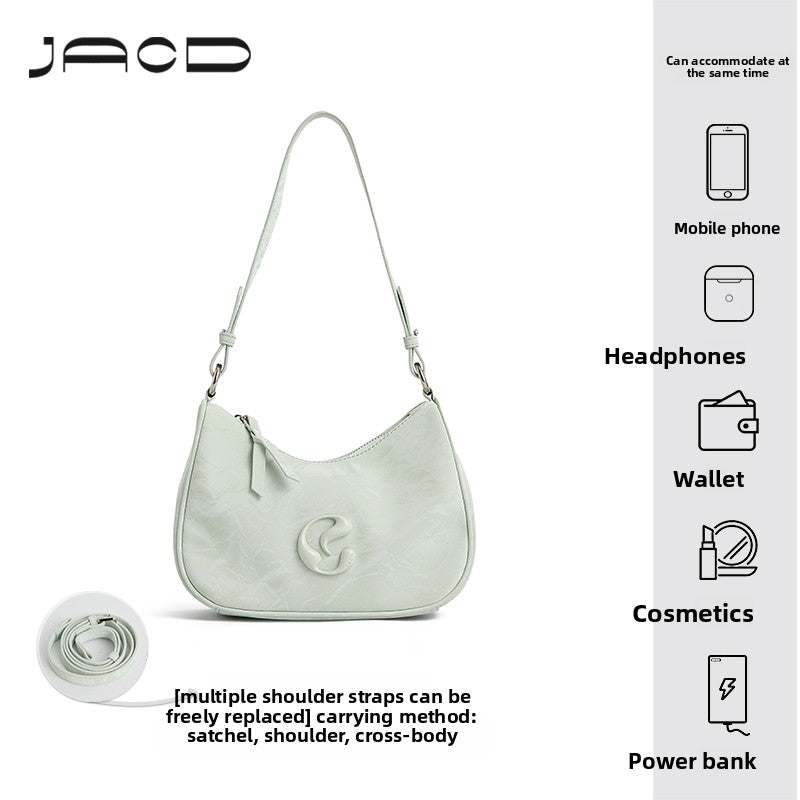 JACD Mint Green Zip-Top Hobo Bag