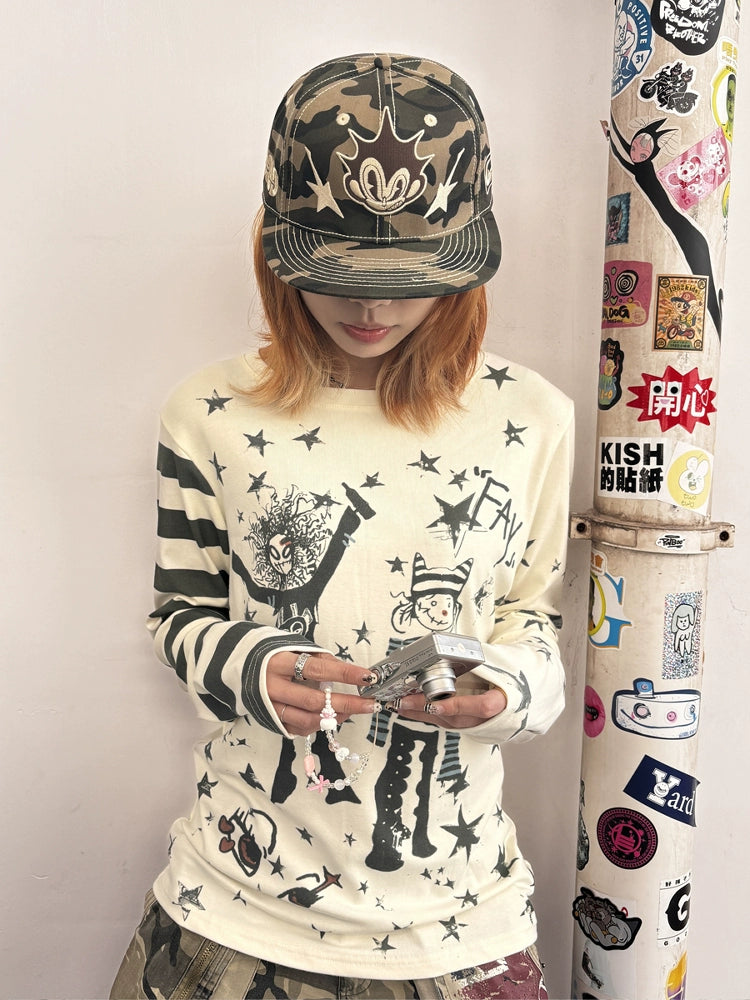 DND4DES Hip Hop Versatile Three-dimensional Embroidery Embroidery Camouflage Baseball Cap
