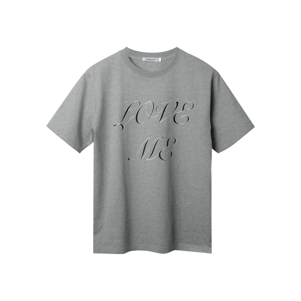 FUNKYFUN LOVE ME Printed Crew Neck TEE