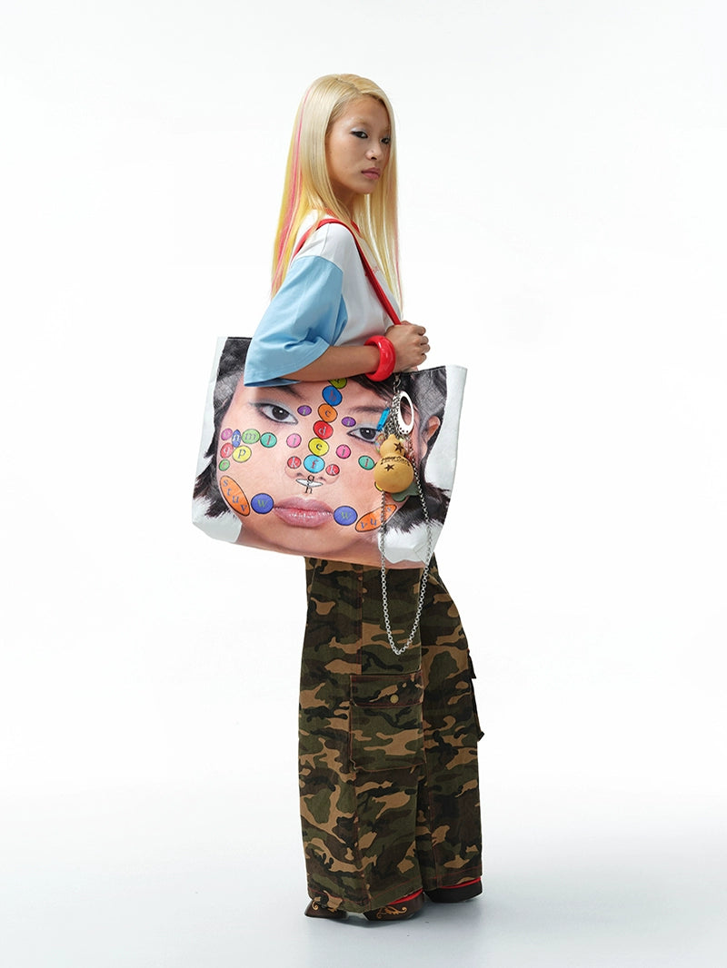 HuDieGongZhu Health Face Printing Shoulder Bag