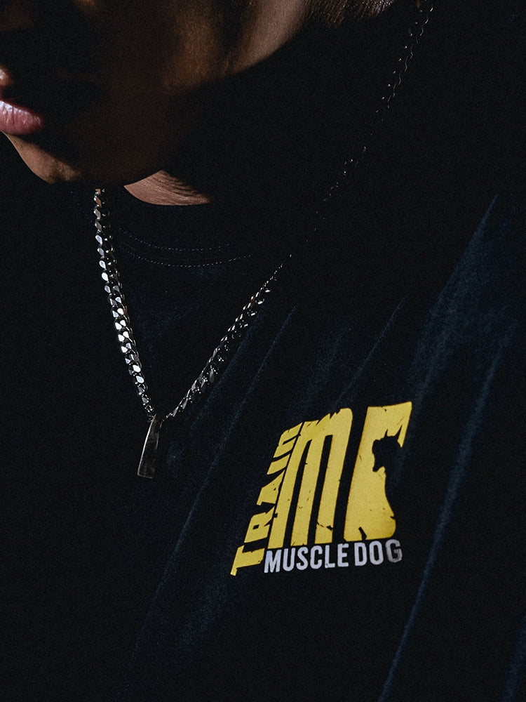 Muscle Dog Loose Sports Casual Tee