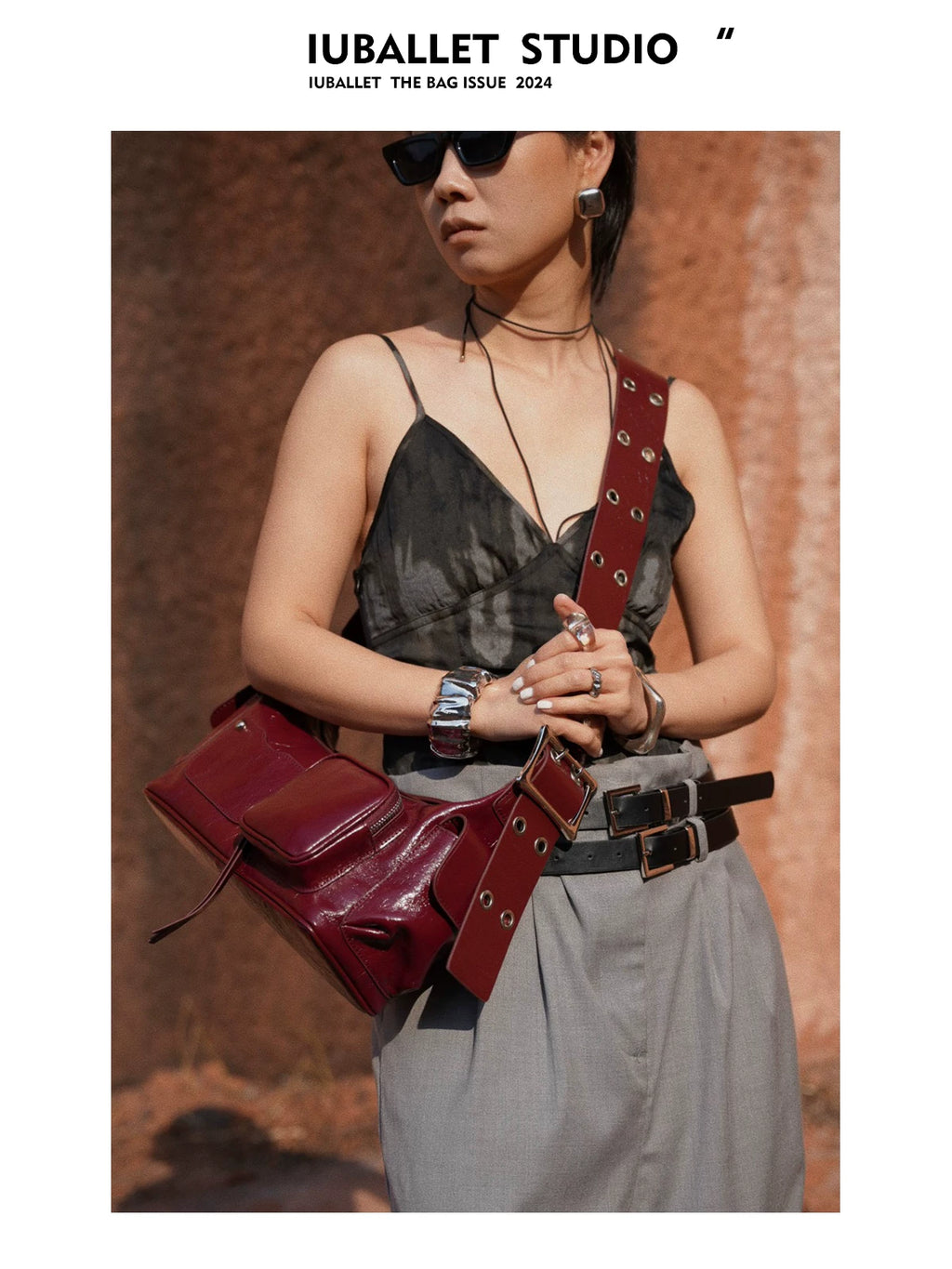 IUBALLET Leather Shoulder Messenger Bag