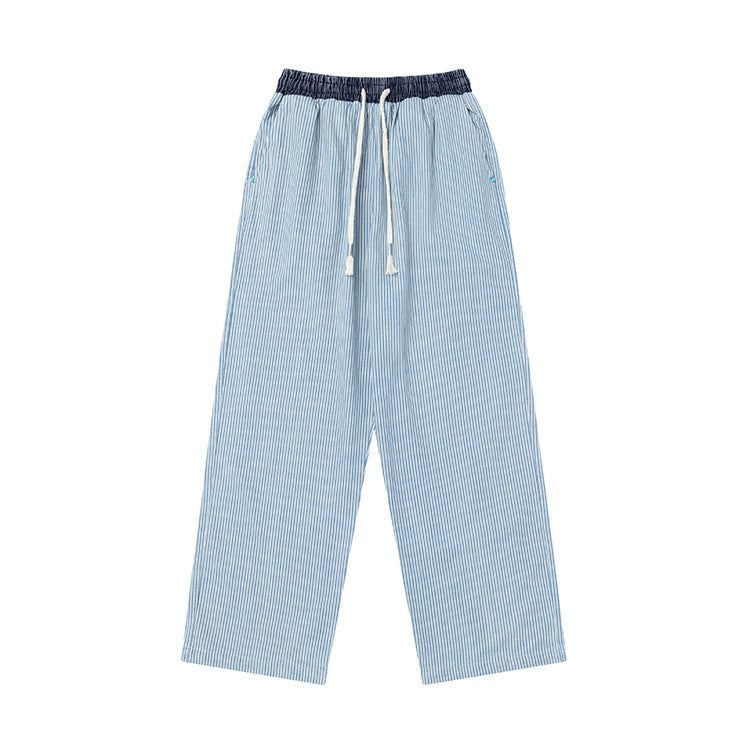 OVDY Retro Personalized Stitching Drawstring Pants