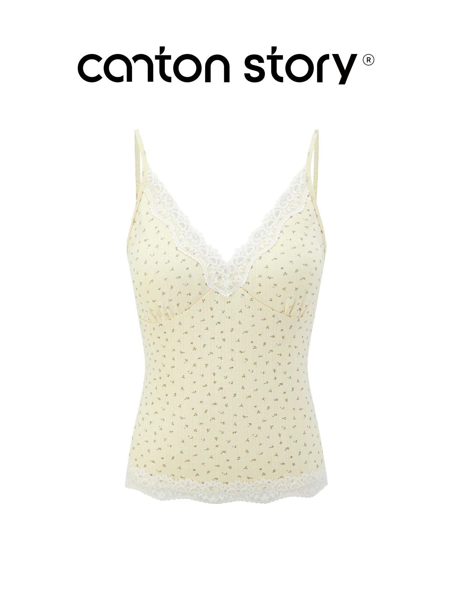 Cantonstory V-neck Lace Sling Vest