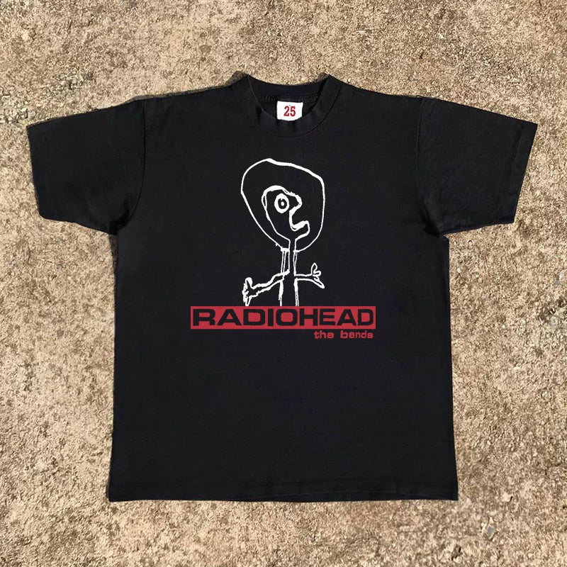 Wang Youbing Studio! RADIOHEAD 220g 100% Cotton Tee