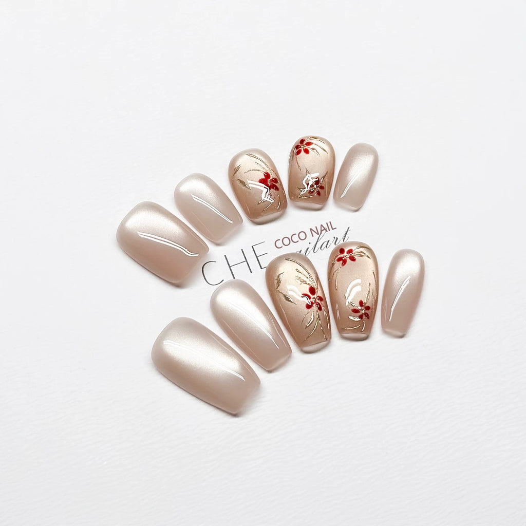 Coco Temperament Light Luxury High Sense White Handmade Manicure Wear Nail
