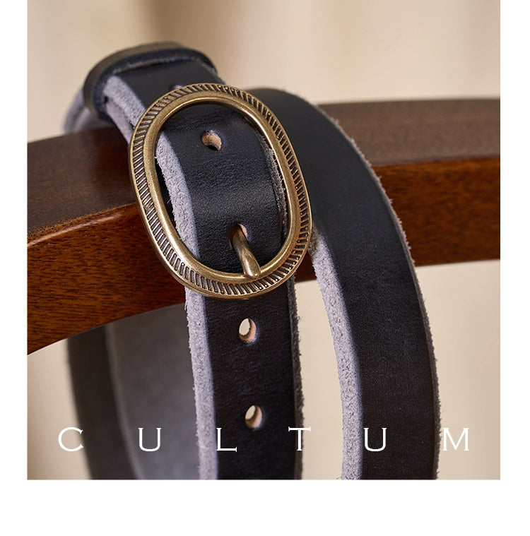 CULTUM Genuine Leather Retro Versatile Rough Edge Old Belt
