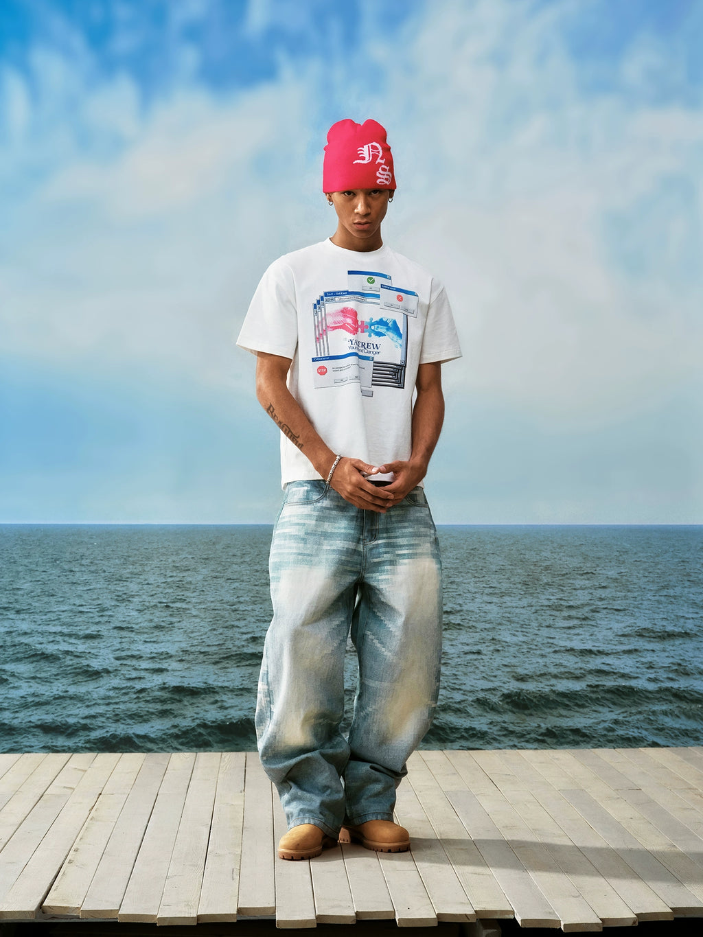 YADcrew Casual Loose Versatile Tee