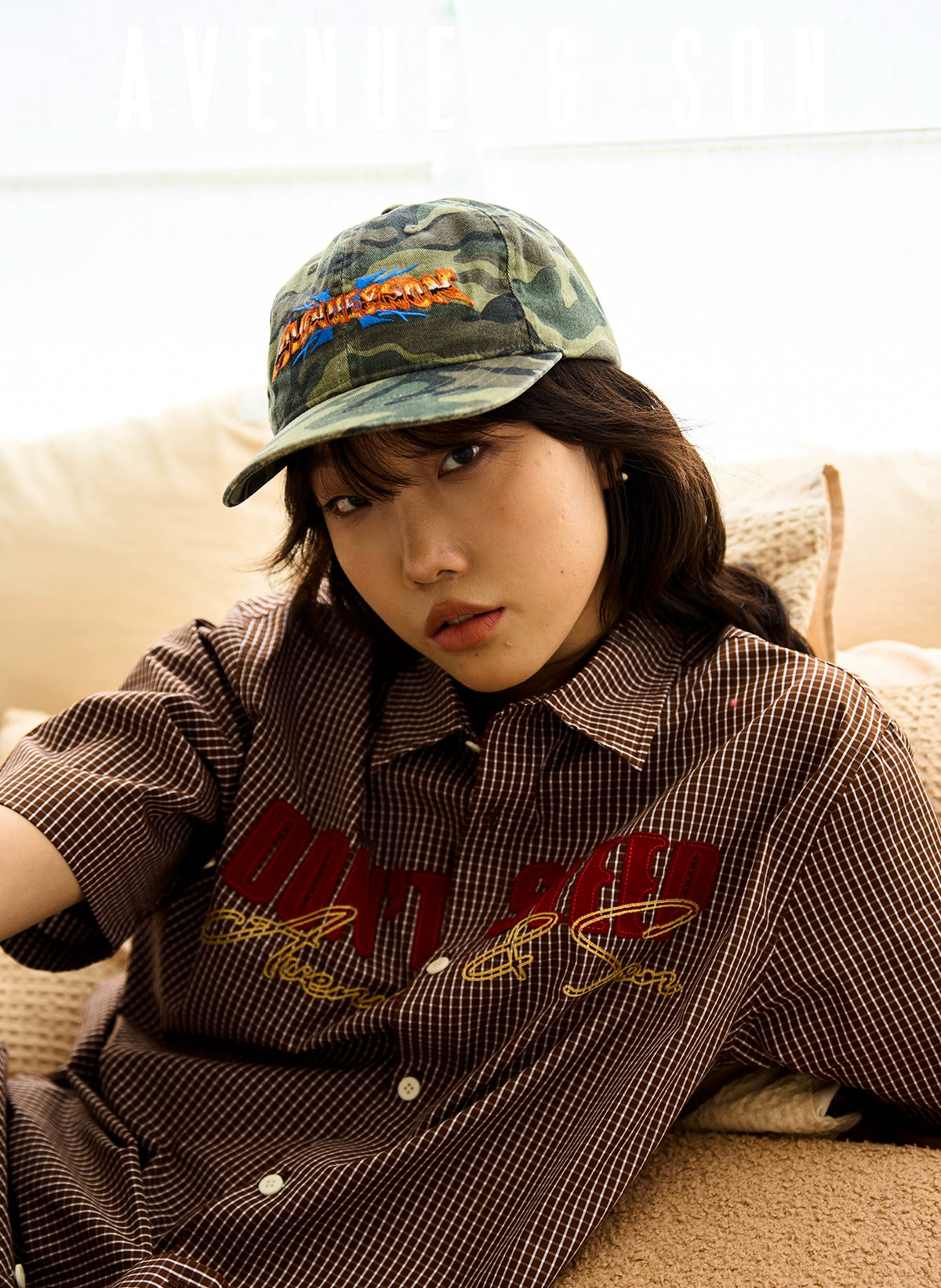 AVENUESON Embroidered Vintage Logo Curved-brimmed Baseball Cap