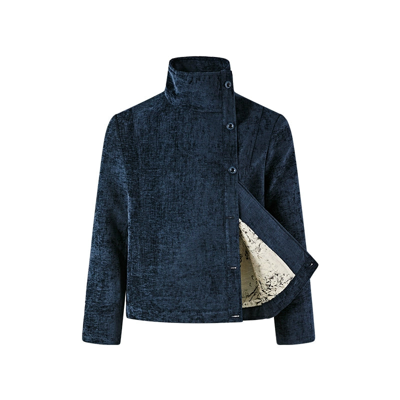 KREATE Irregular Vintage Stand-Up Collar Shoulder Jacket